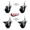 Service Caster 3 Inch Hard Rubber 10 MM Threaded Stem Caster Set 2 Brakes SCC SCC-TS20S314-HRS-M1015-2-PLB-2 - alternate 3